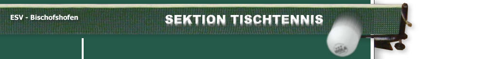 Homepage des ESV Bischofshofen - Sektion Tischtennis - Impressum